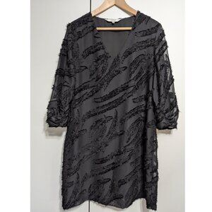Crosby by Mollie Burch Ramey Black Dress Textured LBD like New